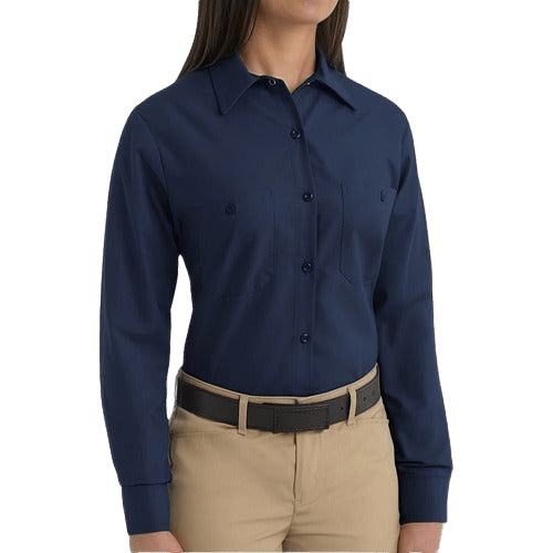 Red Kap Sp13 Blusa Mujer Camisola Trabajo Ligera Manga Larga - Garufa Jeans