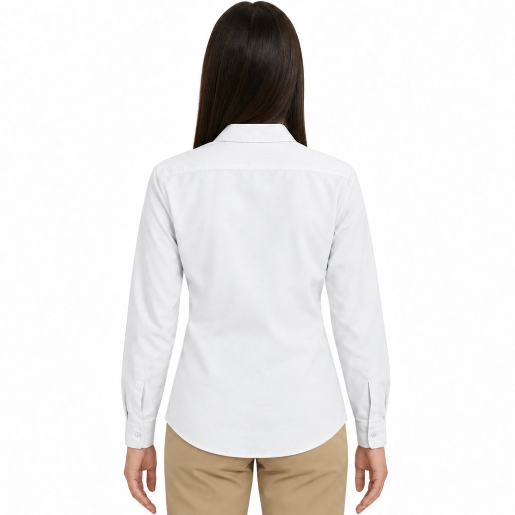 Blusa de trabajo Red Kap SP13 para mujer Blanca, vista posterior desfajada