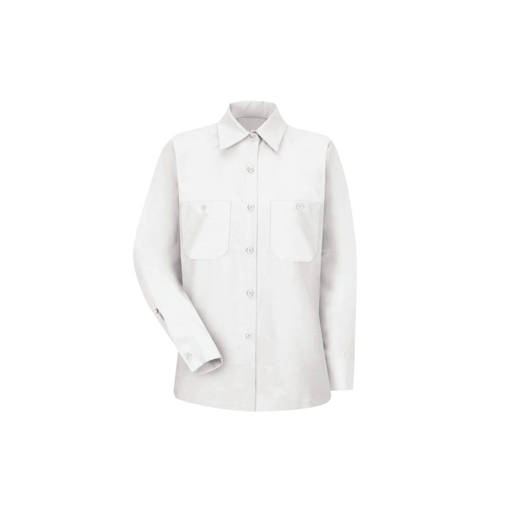 Blusa de trabajo Red Kap SP13 para mujer Blanca, prenda vista frontal