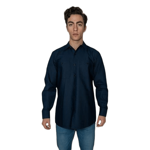 Red Kap Sp14 Camisa Camisola Trabajo Ligera Manga Larga - Garufa Jeans