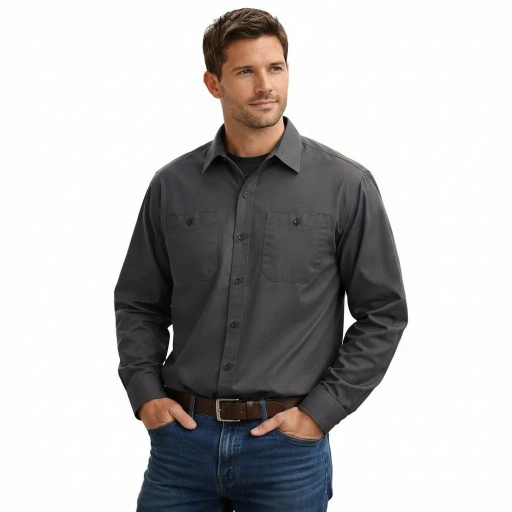 Red Kap Sp14 Camisa Camisola Trabajo Ligera Manga Larga - Garufa Jeans