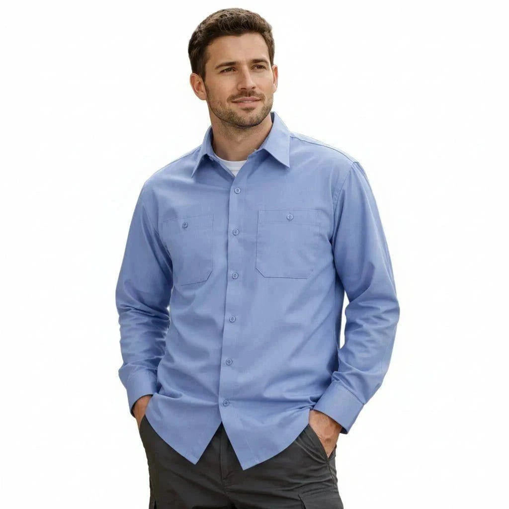 Red Kap Sp14 Camisa Camisola Trabajo Ligera Manga Larga - Garufa Jeans