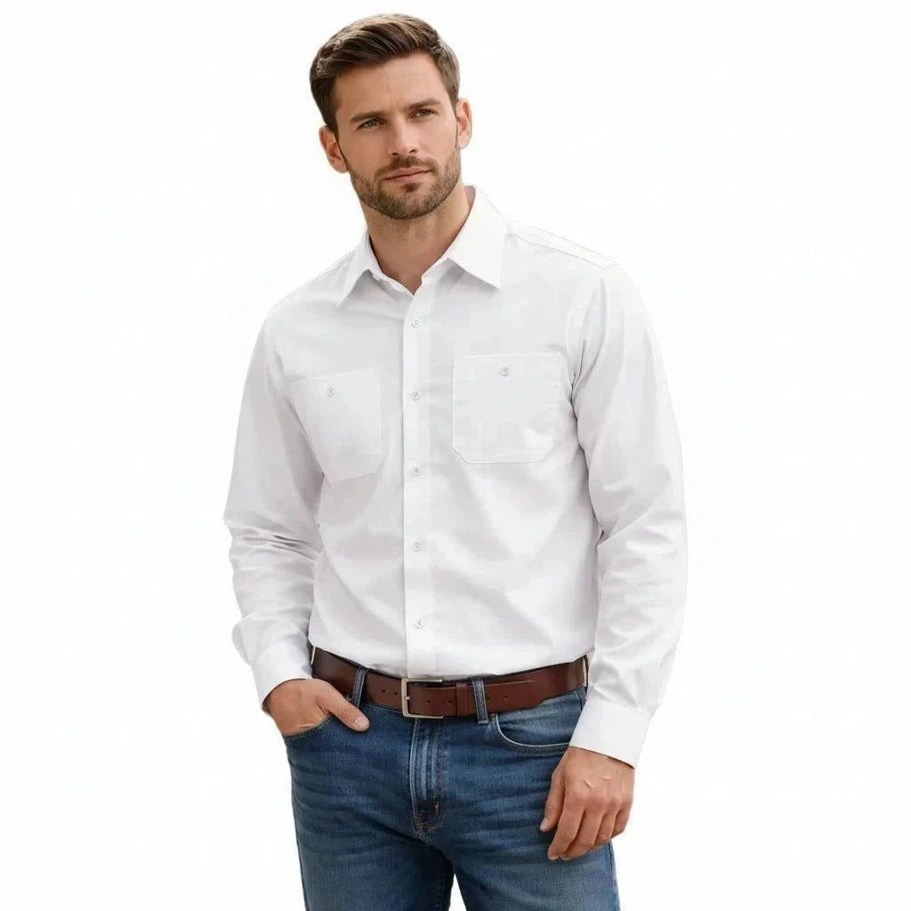 Red Kap Sp14 Camisa Camisola Trabajo Ligera Manga Larga - Garufa Jeans