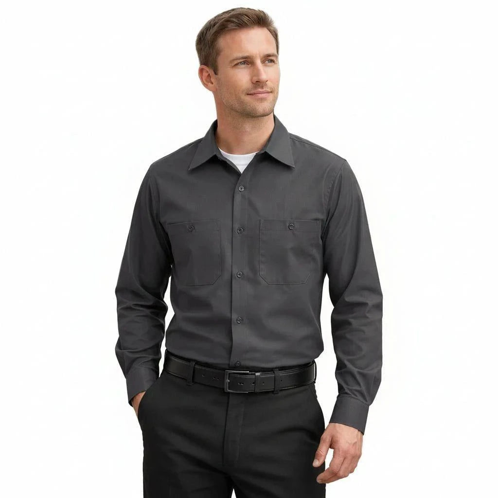 Red Kap Sp14 Camisa Camisola Trabajo Ligera Manga Larga - Garufa Jeans