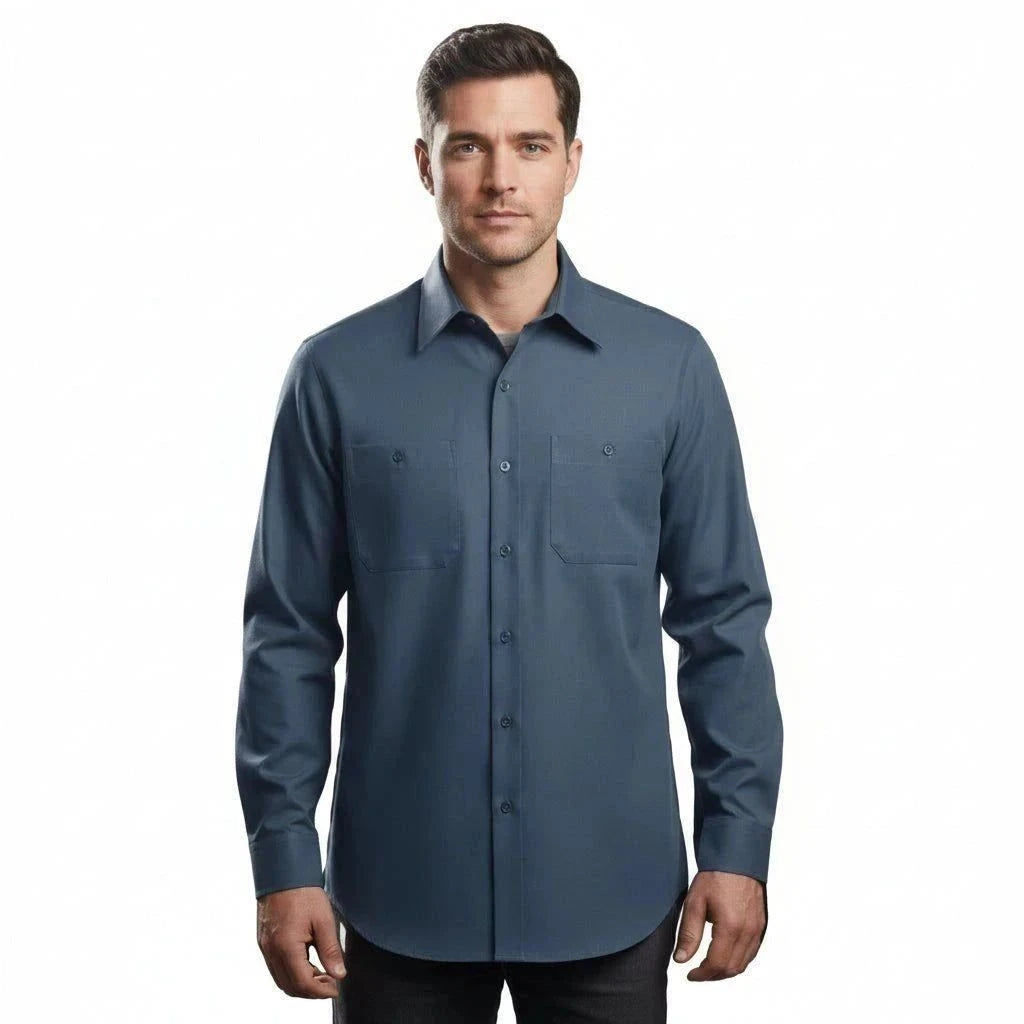 Red Kap Sp14 Camisa Camisola Trabajo Ligera Manga Larga - Garufa Jeans