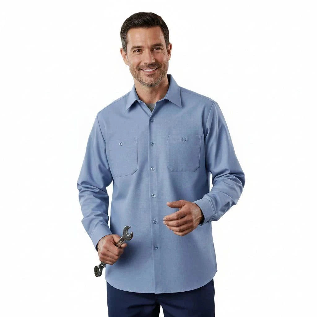 Red Kap Sp14 Camisa Camisola Trabajo Ligera Manga Larga - Garufa Jeans