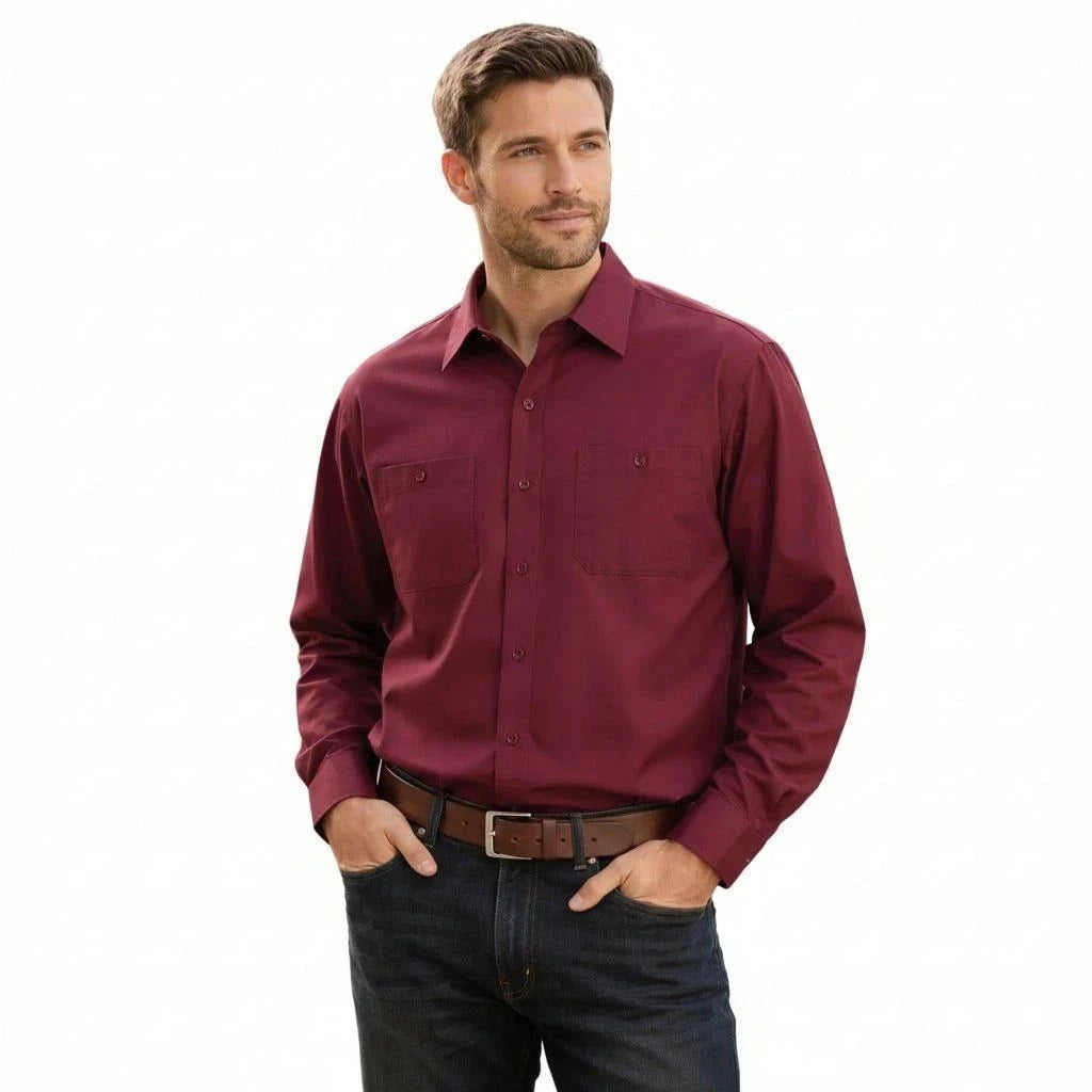 Red Kap Sp14 Camisa Camisola Trabajo Ligera Manga Larga - Garufa Jeans