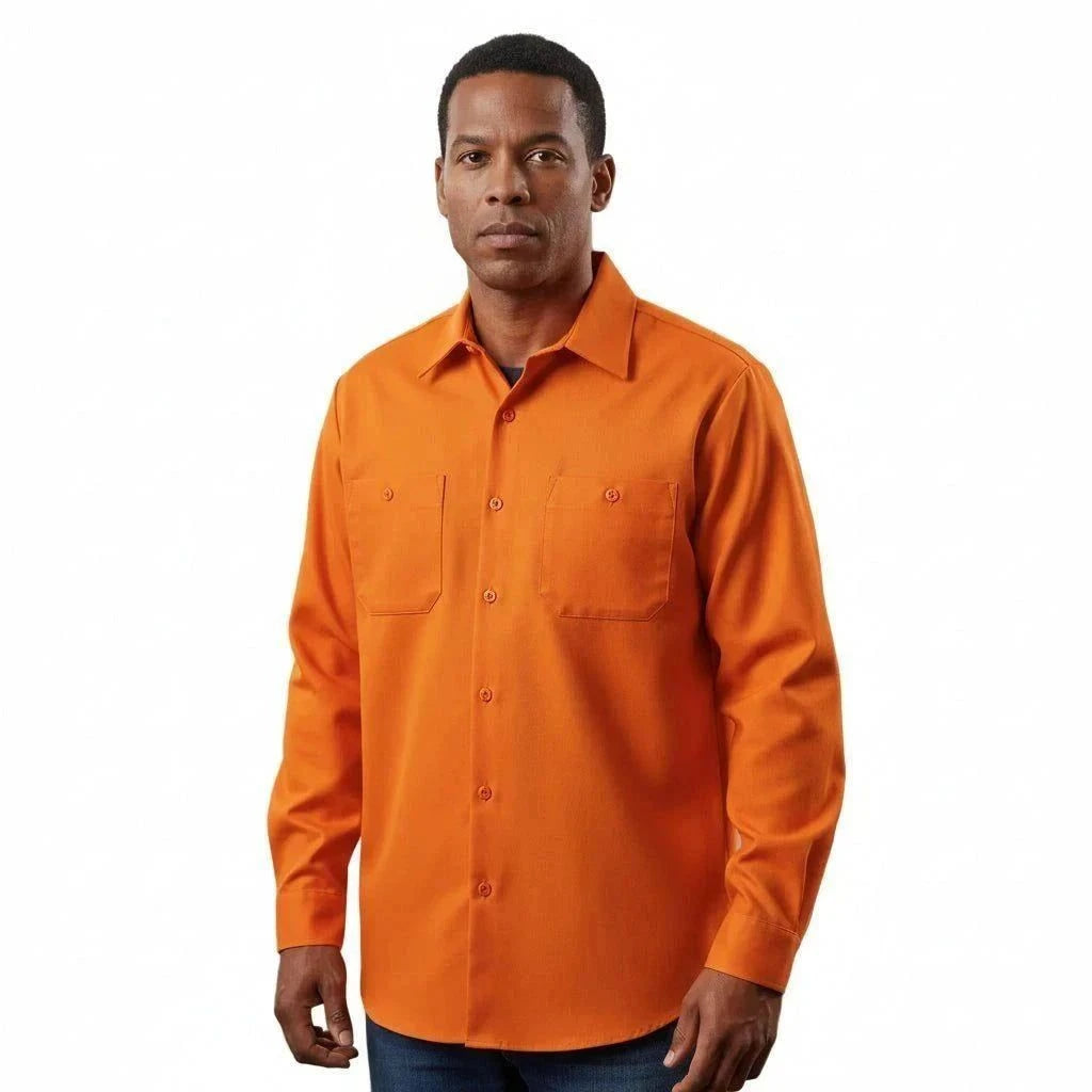 Red Kap Sp14 Camisa Camisola Trabajo Ligera Manga Larga - Garufa Jeans