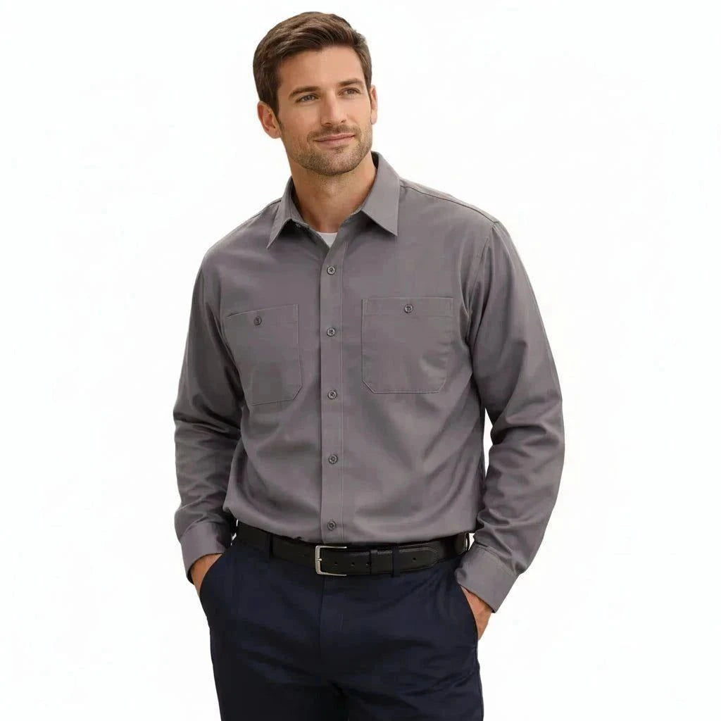 Red Kap Sp14 Camisa Camisola Trabajo Ligera Manga Larga - Garufa Jeans