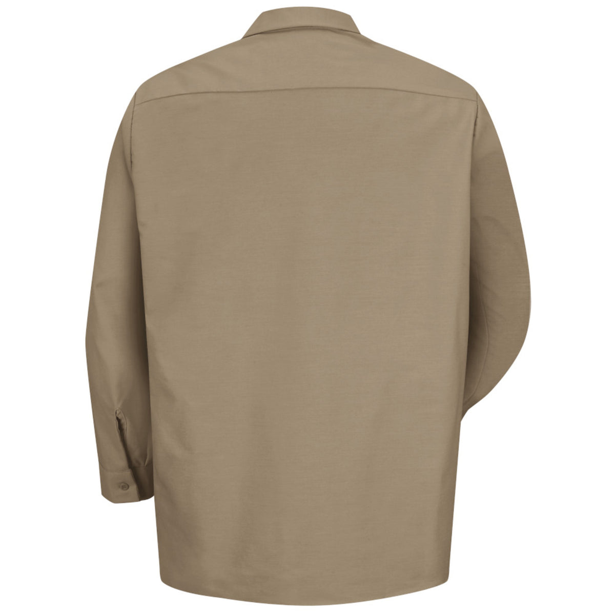 Camisa de trabajo Red Kap SP14 para hombre color khaki, prenda sola vista posterior | color:khaki