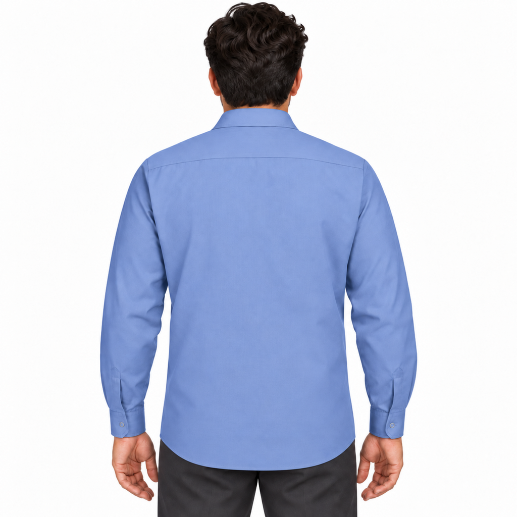 Camisa de trabajo Red Kap SP16 para hombre azul cielo, espalda desfajada 08