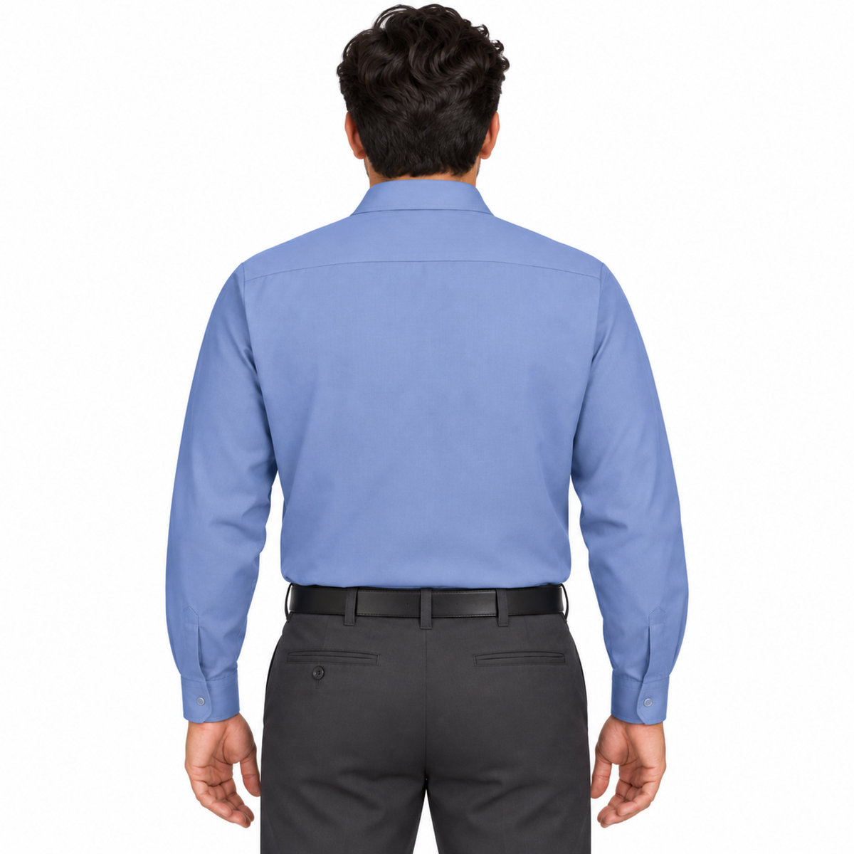 Camisa de trabajo Red Kap SP16 para hombre azul cielo, espalda fajada 05 | color:azul-cielo