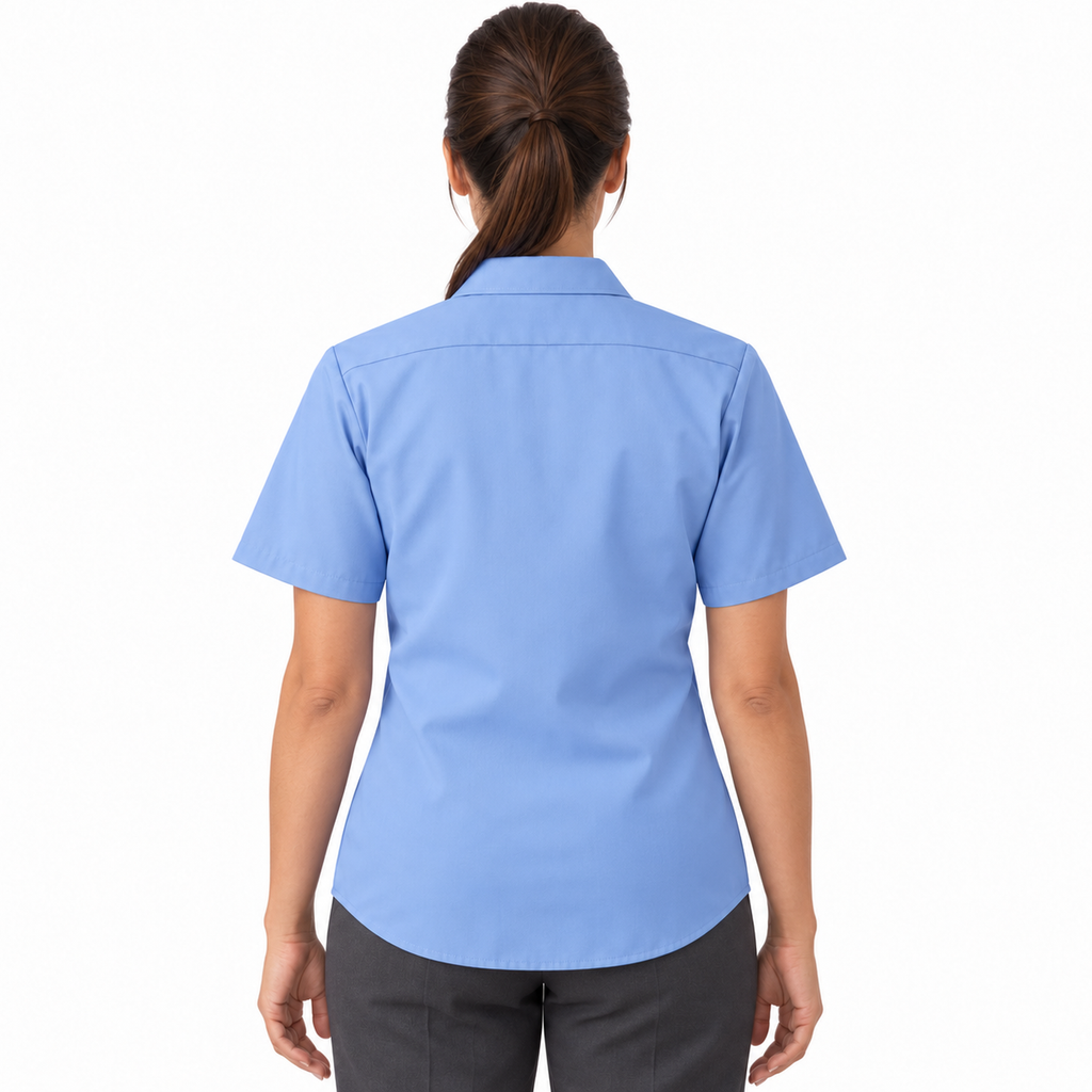 Blusa de trabajo Red Kap SP23 para mujer azul cielo, espalda desfajada