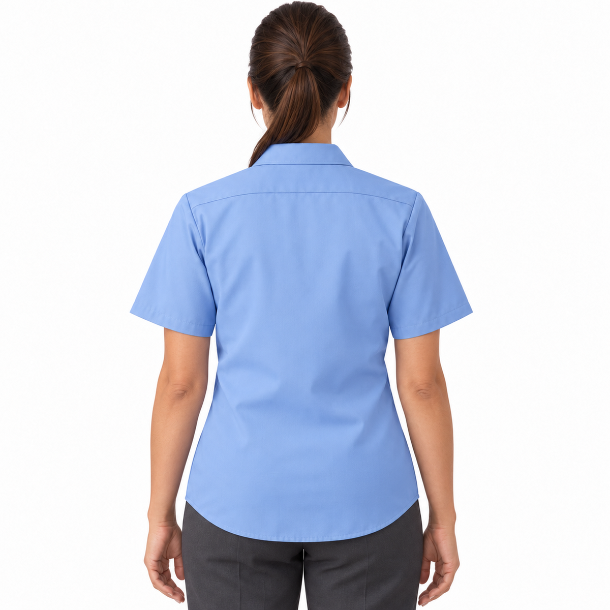 Blusa de trabajo Red Kap SP23 para mujer azul cielo, espalda desfajada | color:azul-cielo