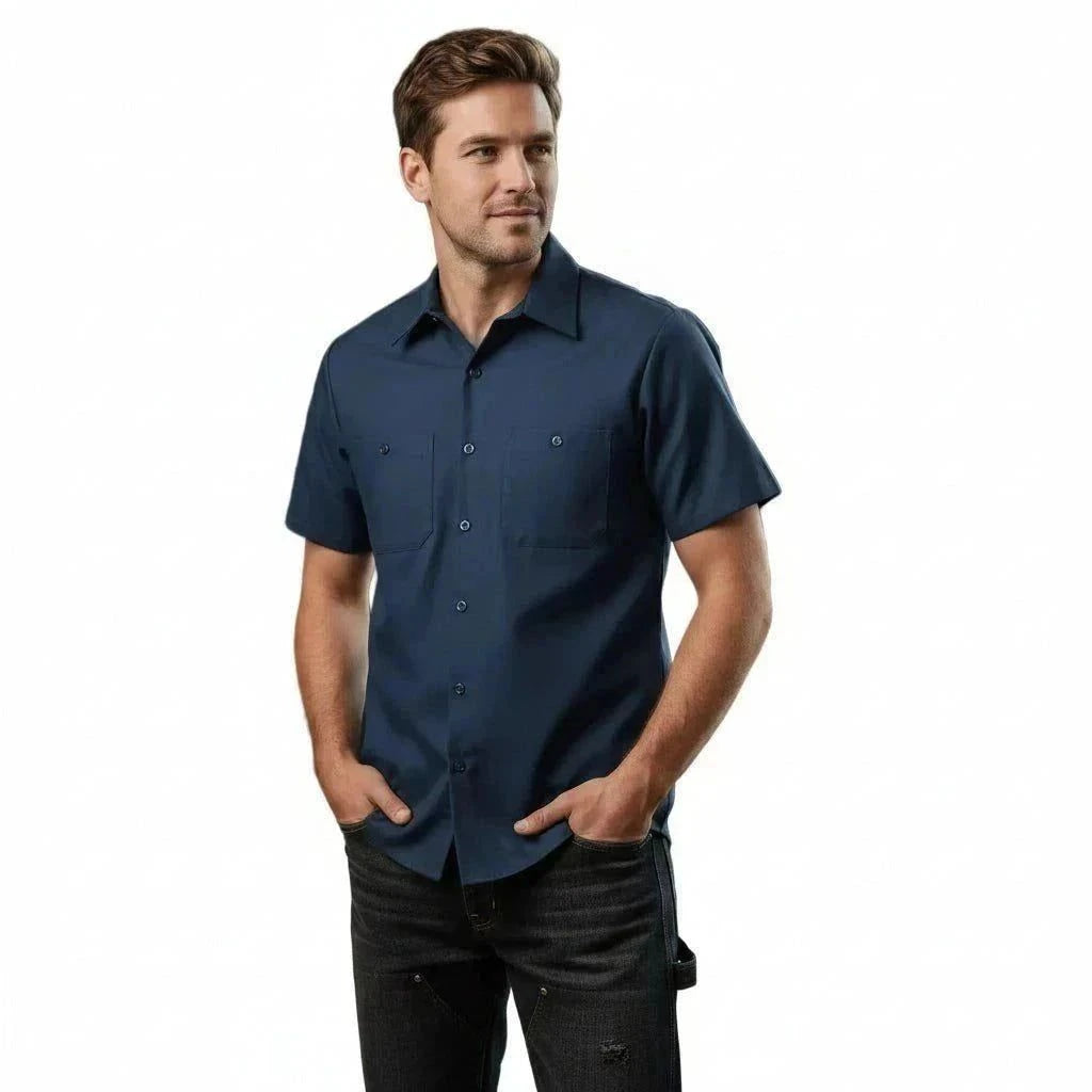 Red Kap Sp24 Camisa Camisola Trabajo Ligera Manga Corta - Garufa Jeans