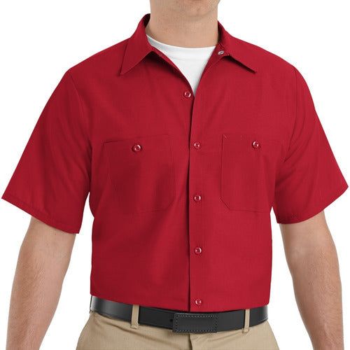 Red Kap Sp24 Camisa Camisola Trabajo Ligera Manga Corta - Garufa Jeans