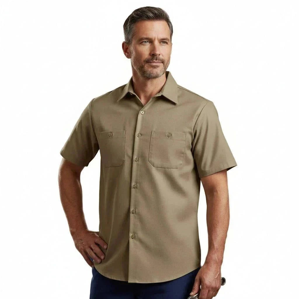 Red Kap Sp24 Camisa Camisola Trabajo Ligera Manga Corta - Garufa Jeans