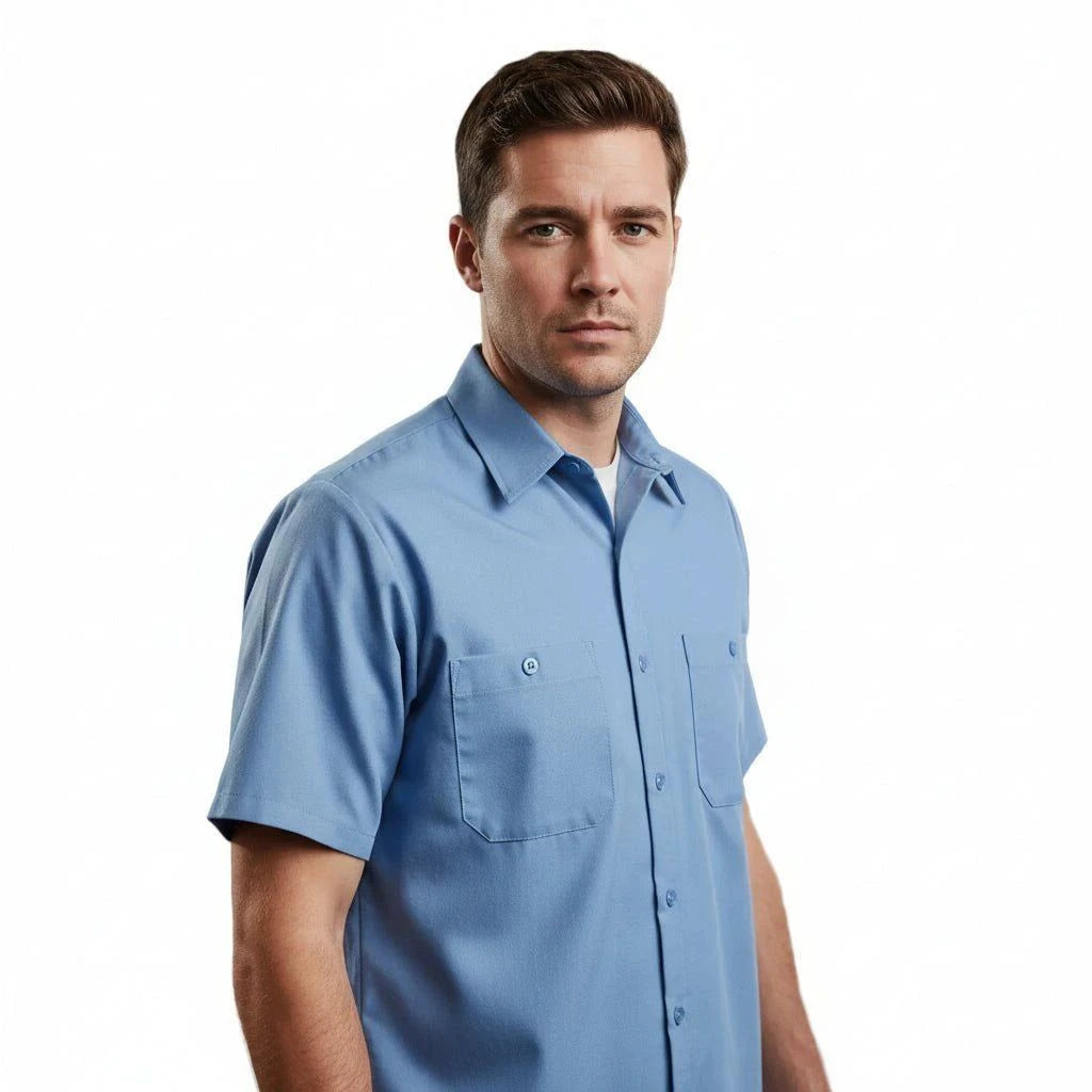 Red Kap Sp24 Camisa Camisola Trabajo Ligera Manga Corta - Garufa Jeans