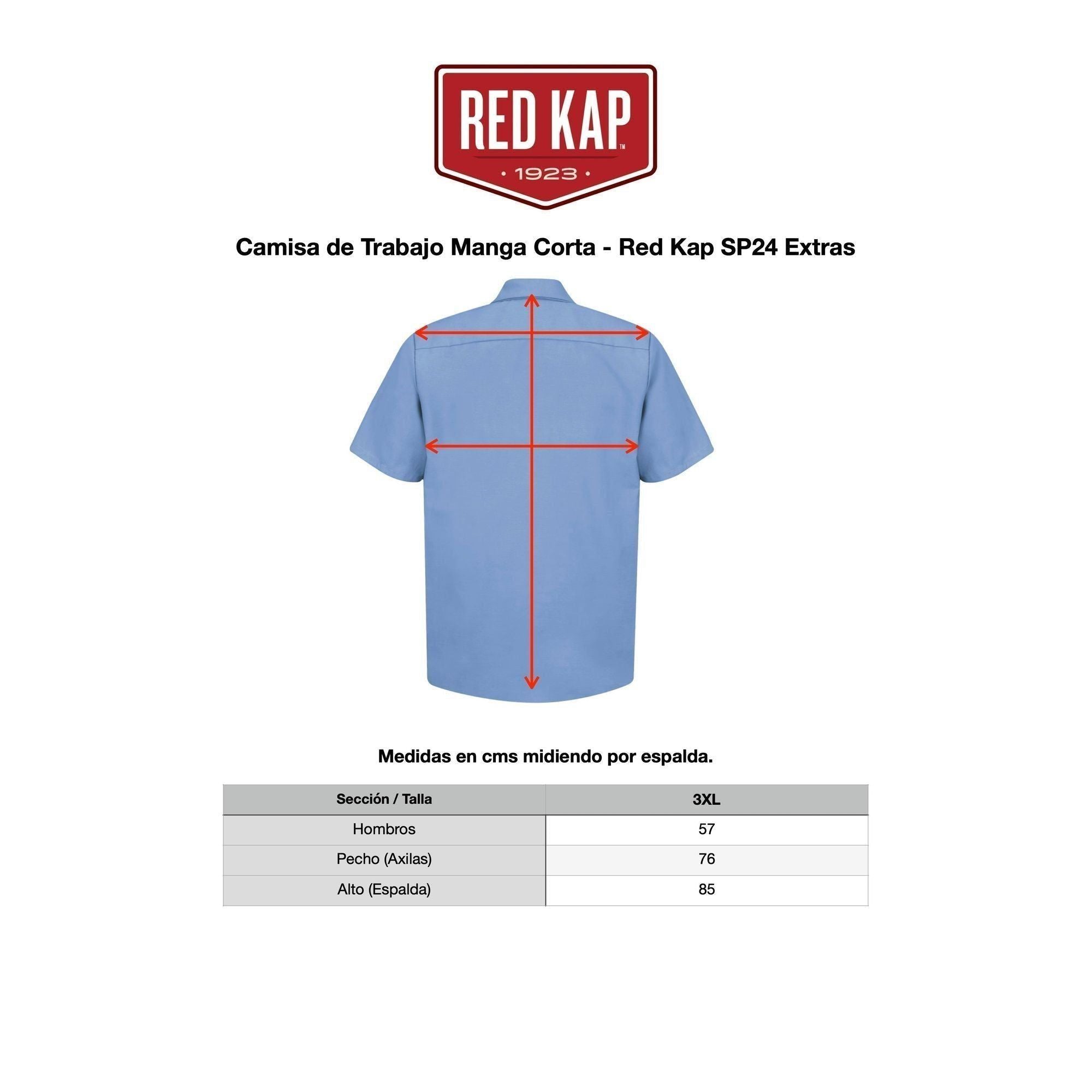 Red Kap Sp24 Camisa Camisola Trabajo Ligera Manga Corta - Garufa Jeans