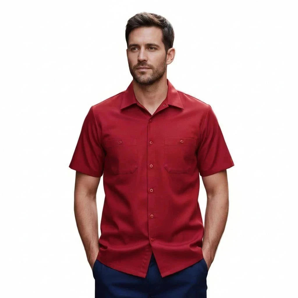 Red Kap Sp24 Camisa Camisola Trabajo Ligera Manga Corta - Garufa Jeans