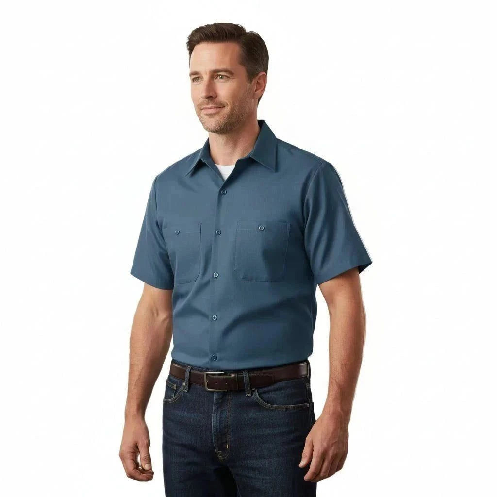 Red Kap Sp24 Camisa Camisola Trabajo Ligera Manga Corta - Garufa Jeans