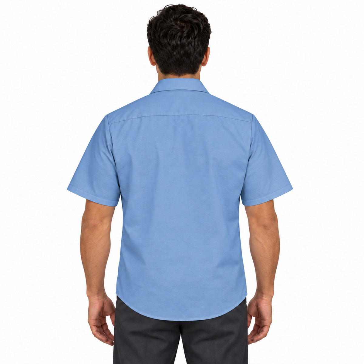 Camisa de trabajo Red Kap SP24 para hombre azul claro, espalda desfajada | color:azul-claro