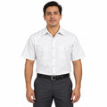 Camisa de trabajo Red Kap SP24 para hombre blanca, frontal fajada | color:blanca