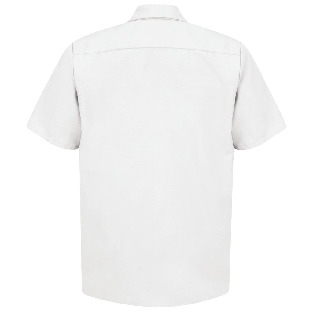 Camisa de trabajo Red Kap SP24 para hombre blanca, prenda sola espalda