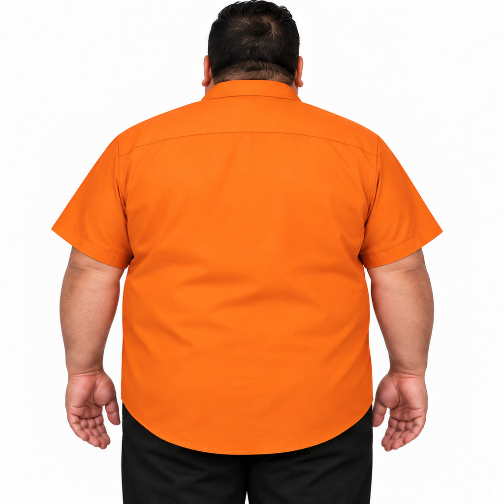 Camisa de trabajo Red Kap SP24 para hombre talla extra naranja, espalda desfajada