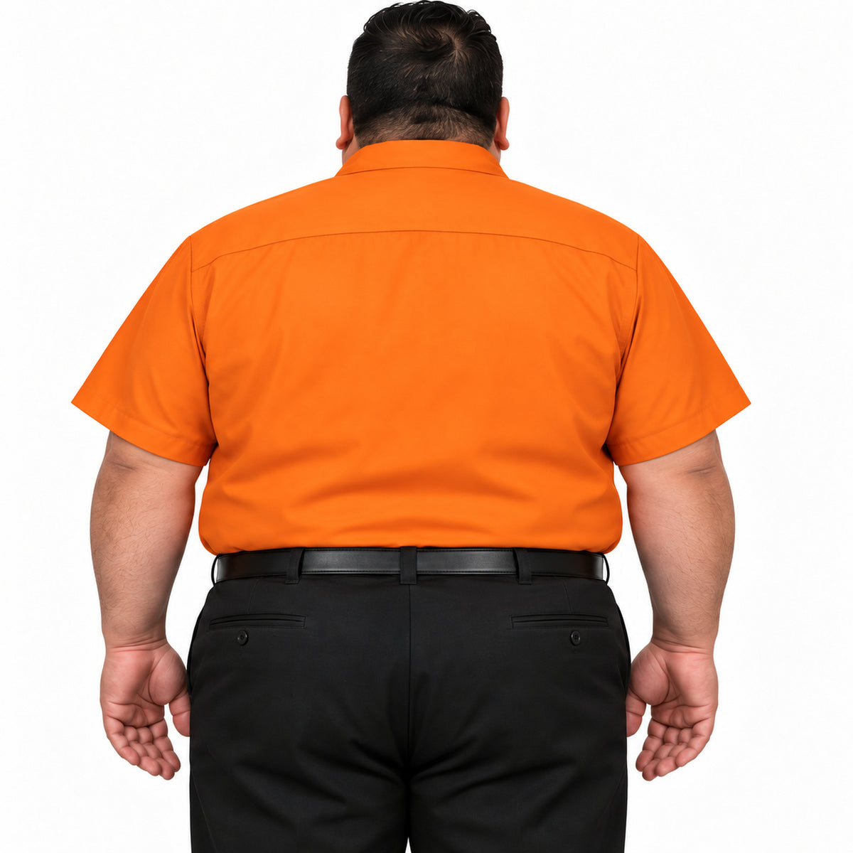 Camisa de trabajo Red Kap SP24 para hombre talla extra naranja, espalda fajada | color:naranja