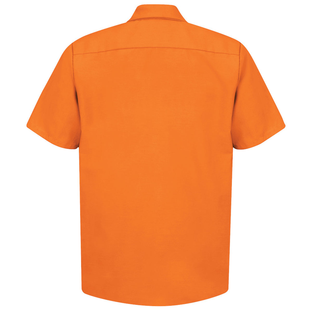 Camisa de trabajo Red Kap SP24 naranja para hombre, prenda sola vista espalda | color:naranja