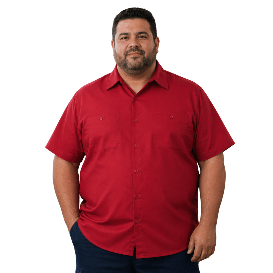 Red Kap Sp24 Camisa Trabajo Ligera Manga Corta Tallas Extras - Garufa Jeans