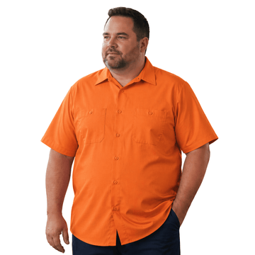 Red Kap Sp24 Camisa Trabajo Ligera Manga Corta Tallas Extras - Garufa Jeans