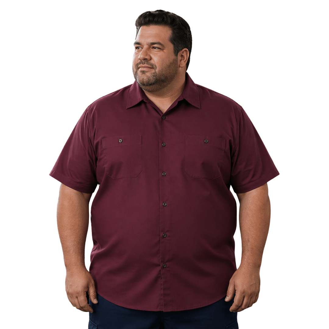 Red Kap Sp24 Camisa Trabajo Ligera Manga Corta Tallas Extras - Garufa Jeans