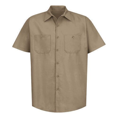 Red Kap Sp24 Camisa Trabajo Ligera Manga Corta Tallas Extras - Garufa Jeans