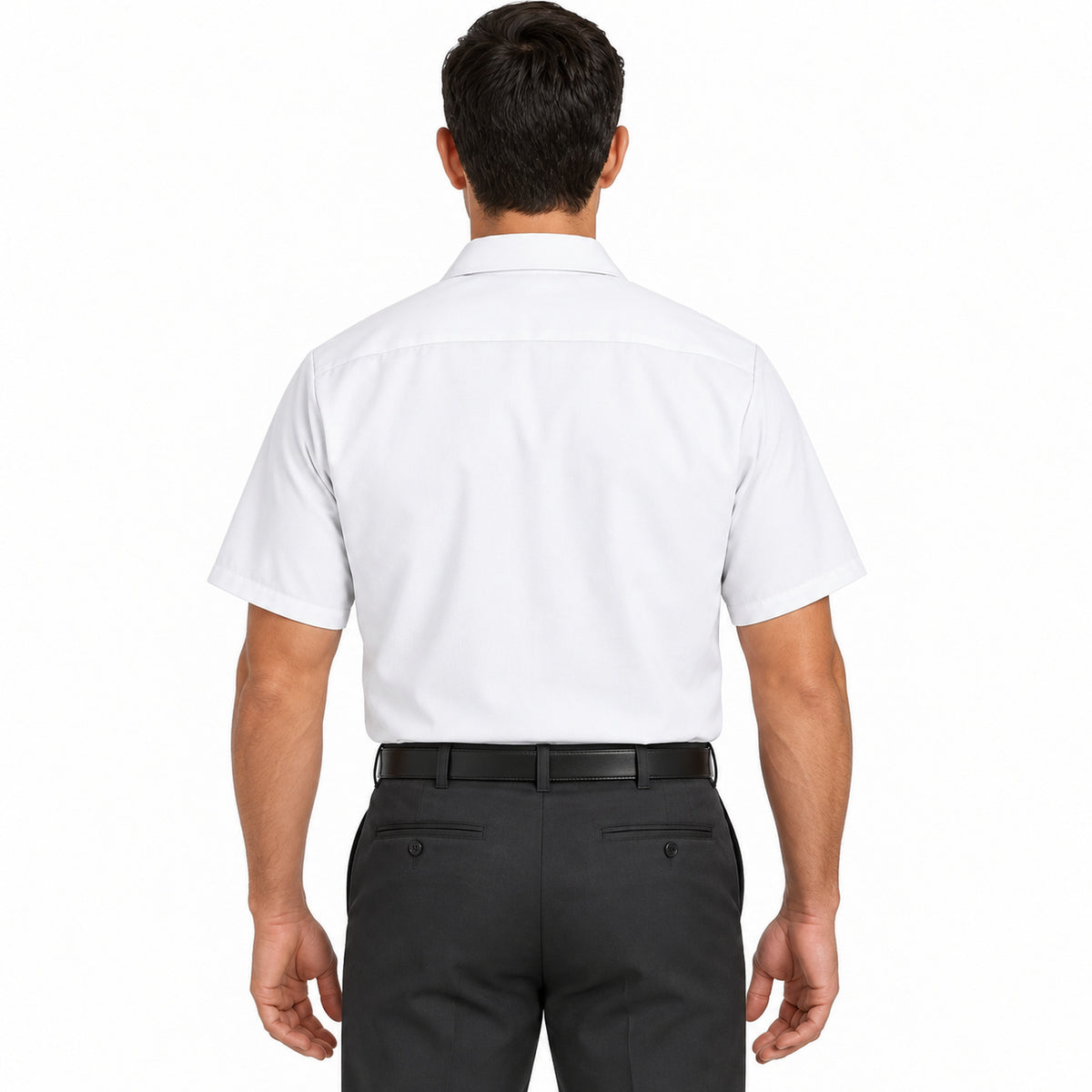 Camisa de trabajo Red Kap SP26 para hombre Blanca, espalda fajada | color:blanca