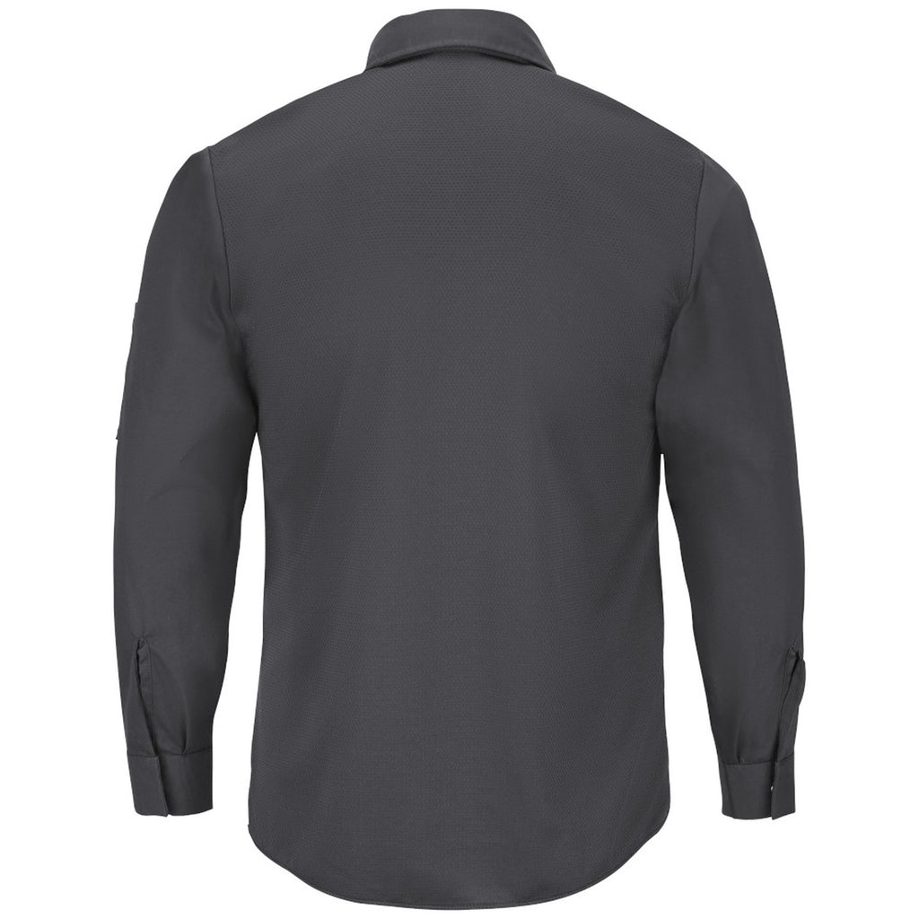 Camisa de trabajo Red Kap SP3A para hombre gris oxford, prenda espalda