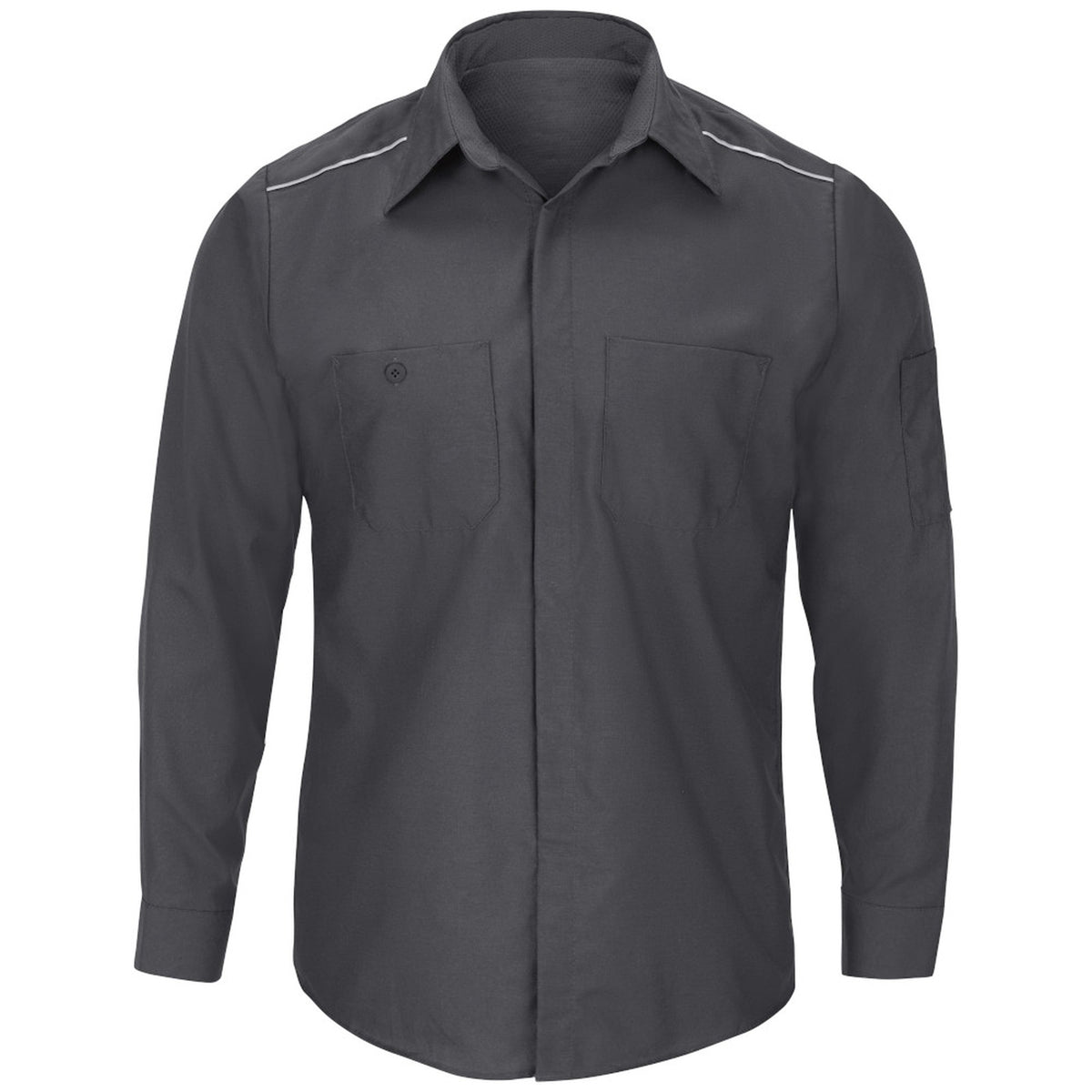 Camisa de trabajo Red Kap SP3A para hombre gris oxford, prenda frente | color:gris-oxford