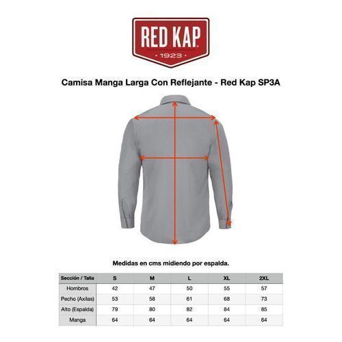 Red Kap Sp3a Camisa Trabajo Larga Ventilación Reflejante - Garufa Jeans
