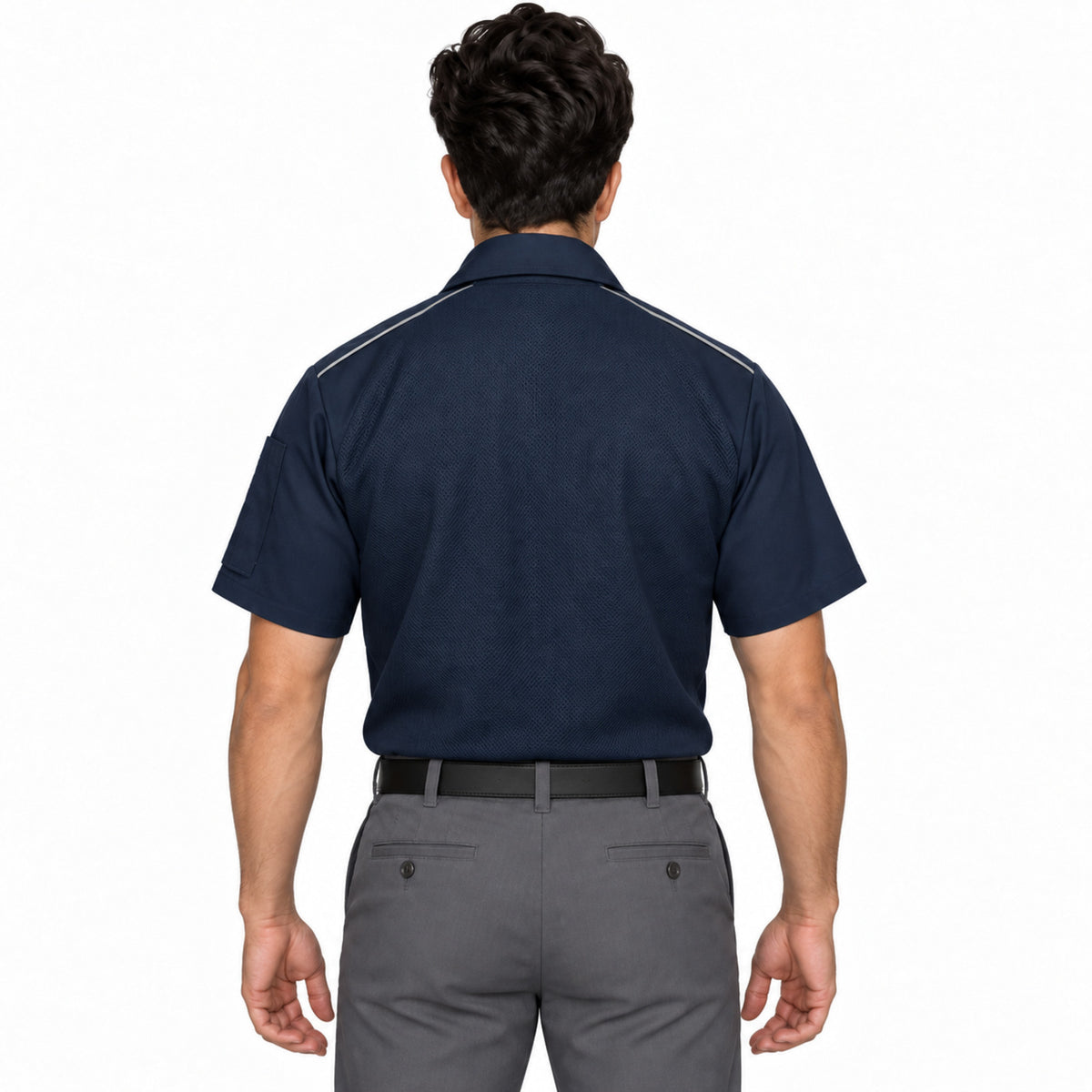 Red Kap SP4A camisa de trabajo para hombre color azul marino, espalda fajada | color:azul-marino