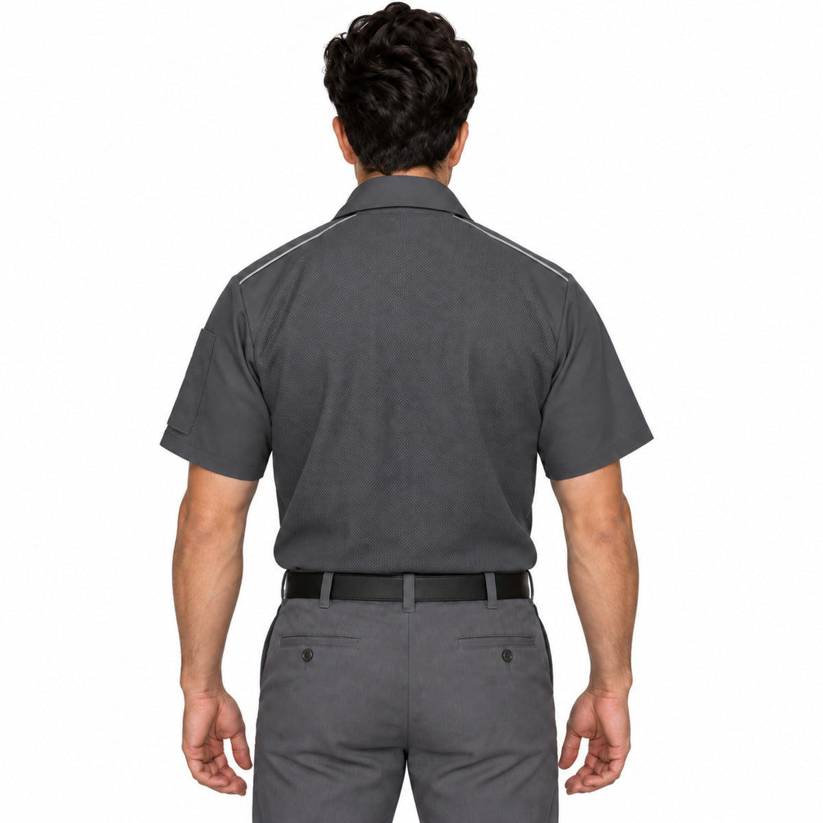 Red Kap SP4A camisa de trabajo para hombre color gris oxford, espalda fajada | color:gris-oxford