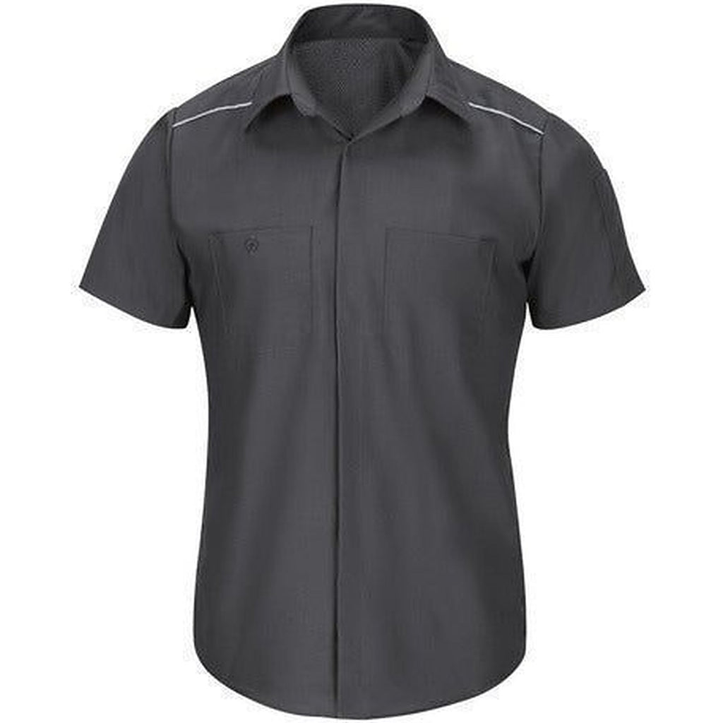 Red Kap SP4A camisa de trabajo para hombre color gris oxford, prenda frente