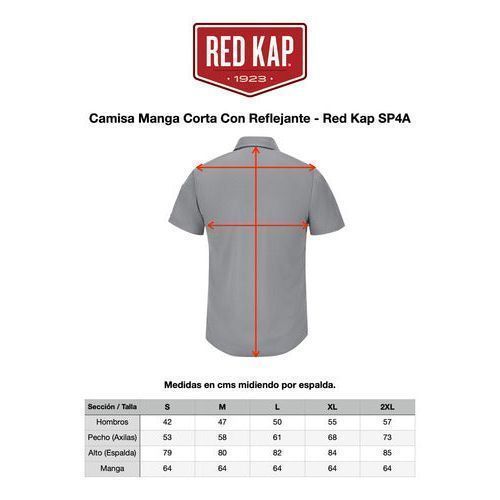 Red Kap Sp4a Camisa Trabajo Corta Ventilación Reflejante - Garufa Jeans