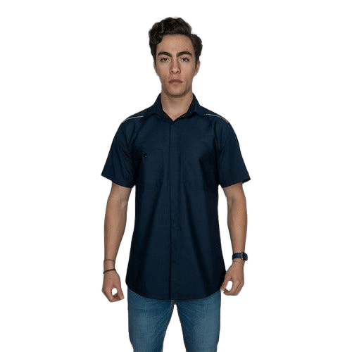 Red Kap Sp4a Camisa Trabajo Corta Ventilación Reflejante - Garufa Jeans