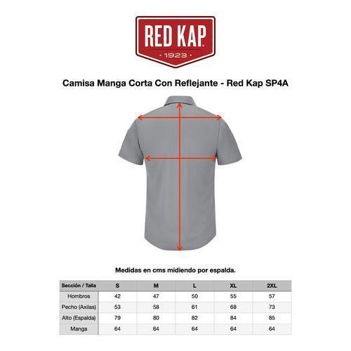 Red Kap Sp4a Camisa Trabajo Corta Ventilación Reflejante - Garufa Jeans
