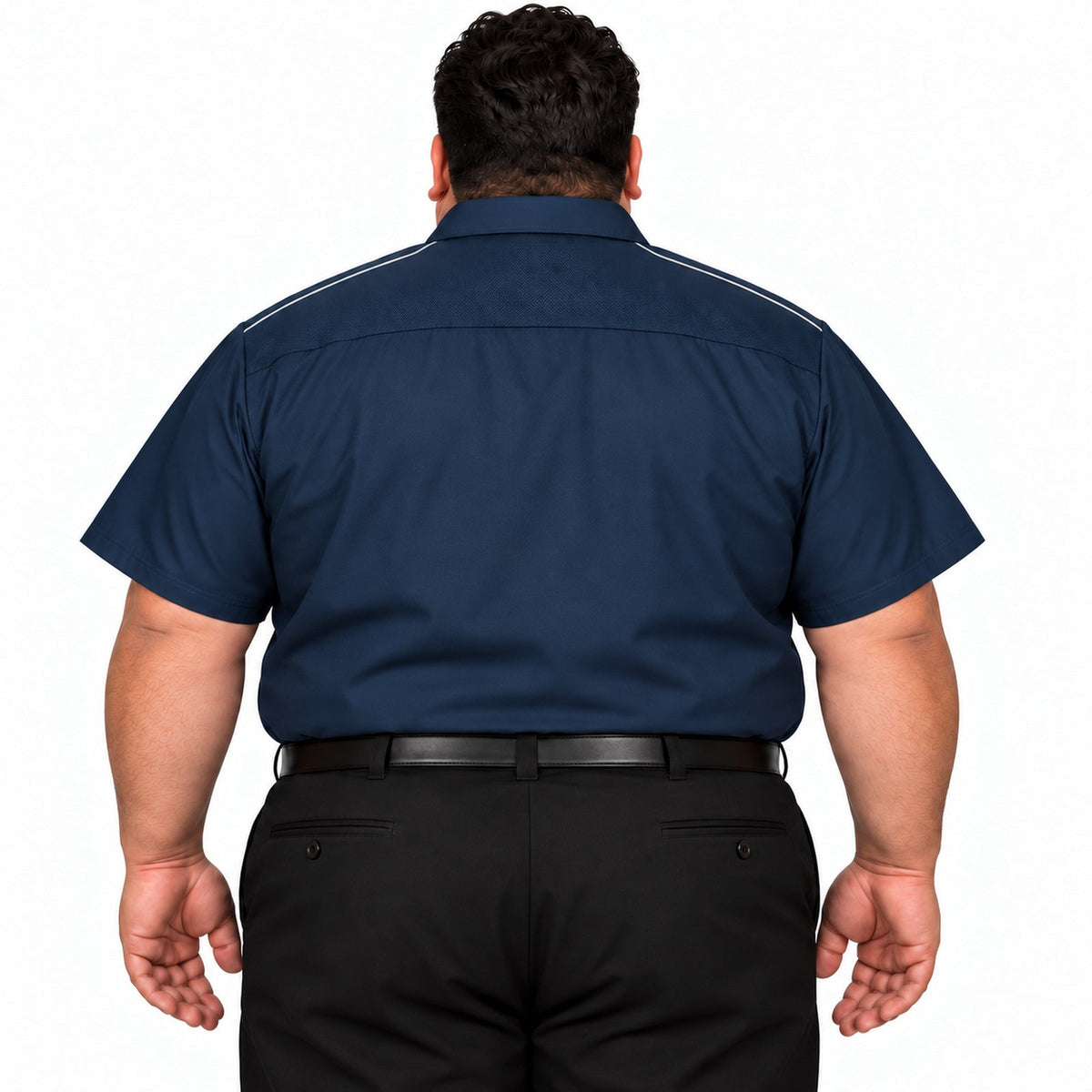 Camisa de trabajo Red Kap SP4A para hombre azul marino, espalda fajada | color:azul-marino