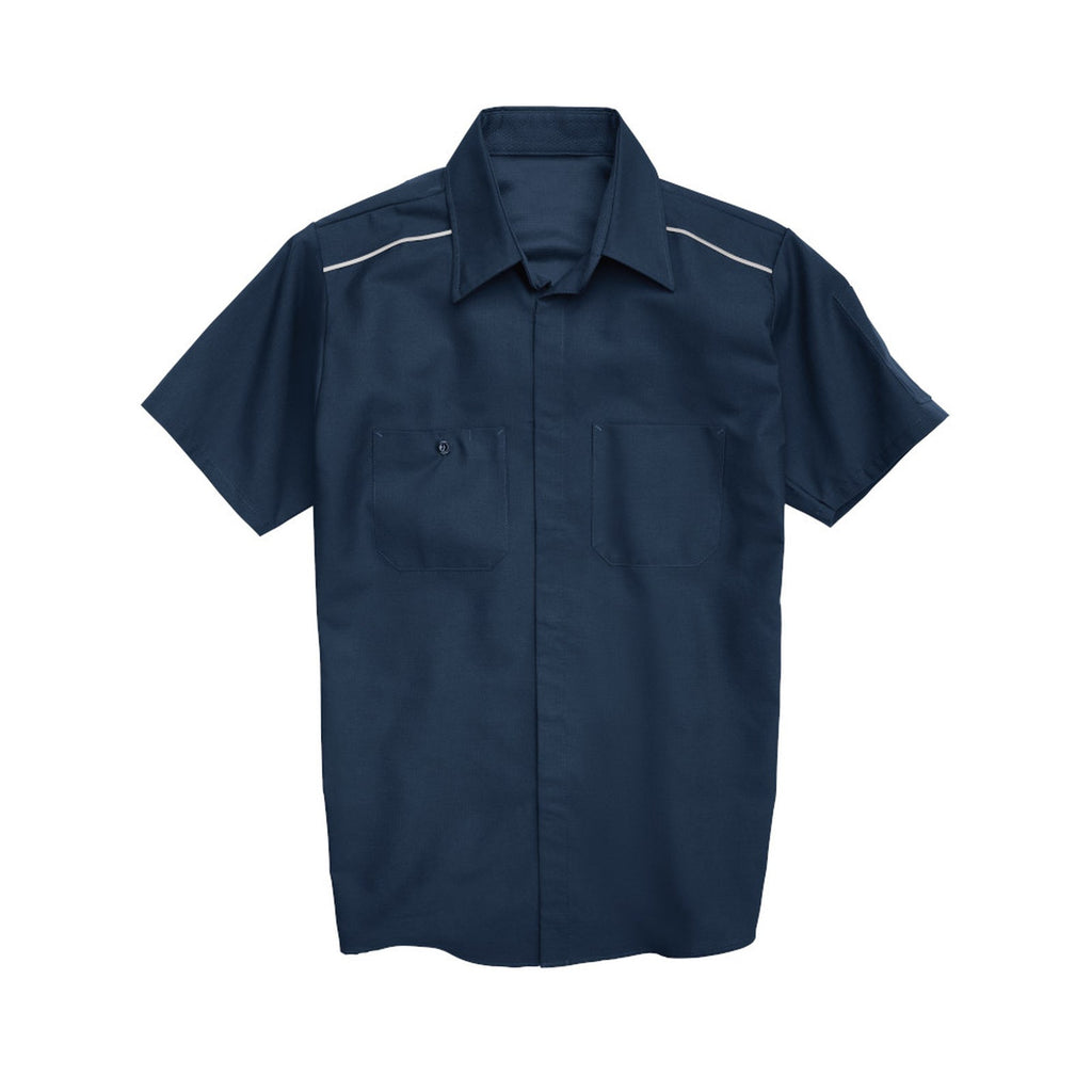 Camisa de trabajo Red Kap SP4A para hombre azul marino, prenda frontal