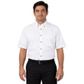 Camisa Red Kap SP80 para hombre en blanca, vista frontal fajada | color:blanca