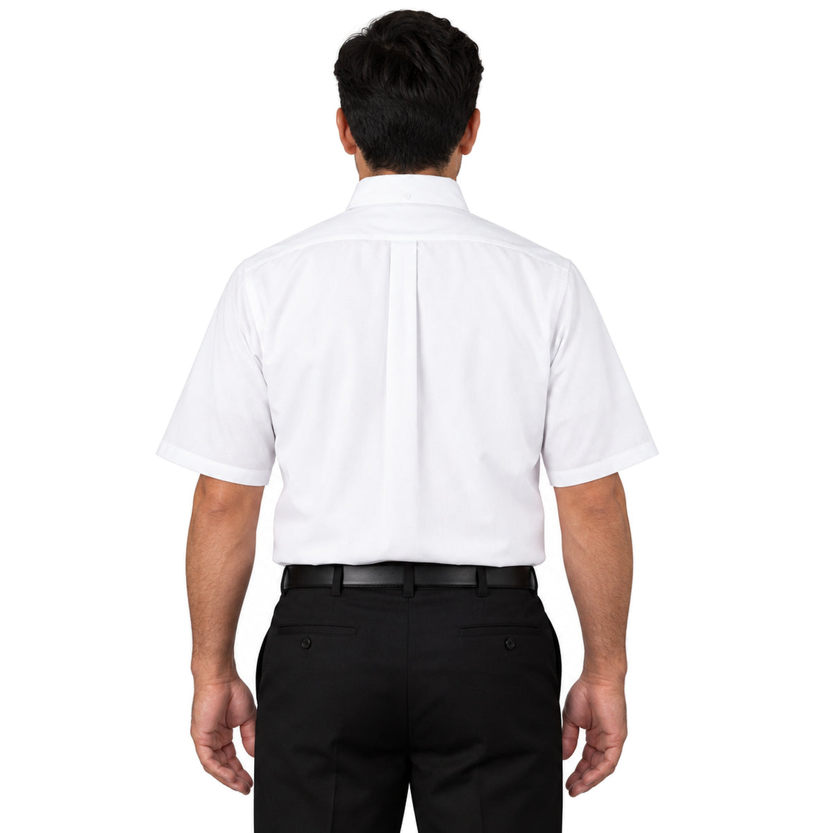 Camisa Red Kap SP80 para hombre en blanca, vista espalda fajada | color:blanca