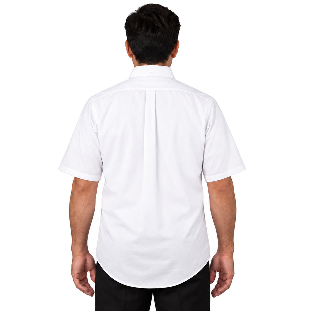 Camisa Red Kap SP80 para hombre en blanca, vista espalda desfajada